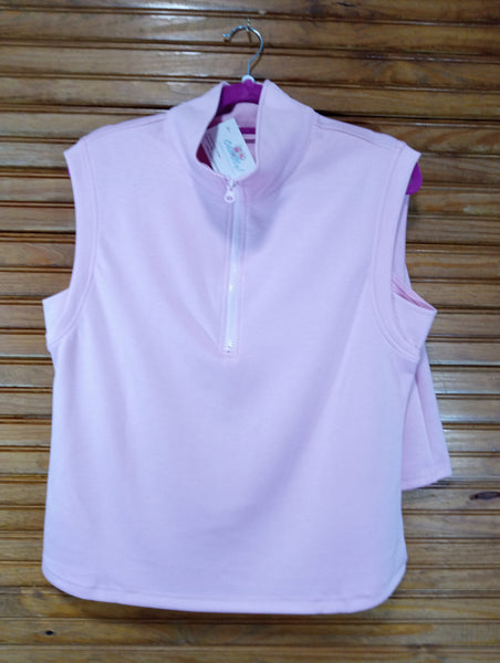 Pink Sleeveless zip up top w/skorts Amanda Queen