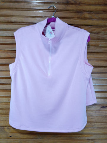 Pink Sleeveless zip up top w/skorts