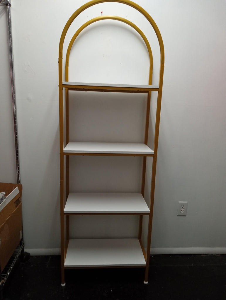 6'x2' 4 tier Gold/white shelf Whitney Wilkins