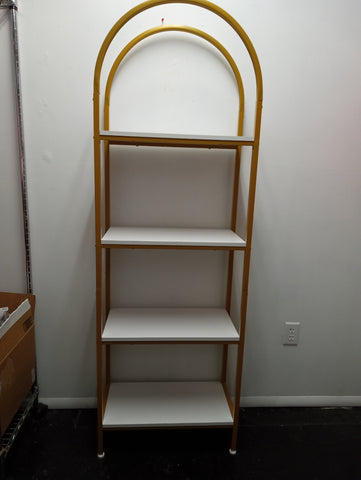 6'x2' 4 tier Gold/white shelf Whitney Wilkins