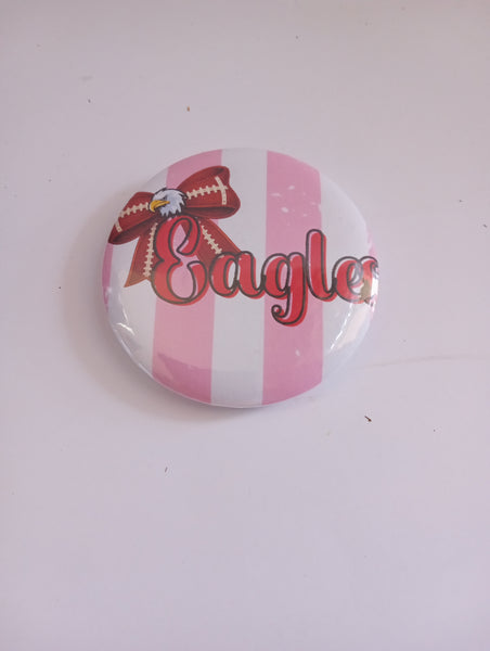 Small Mascot Pin-On Buttons – School Spirit & Team Pride Amanda Queen