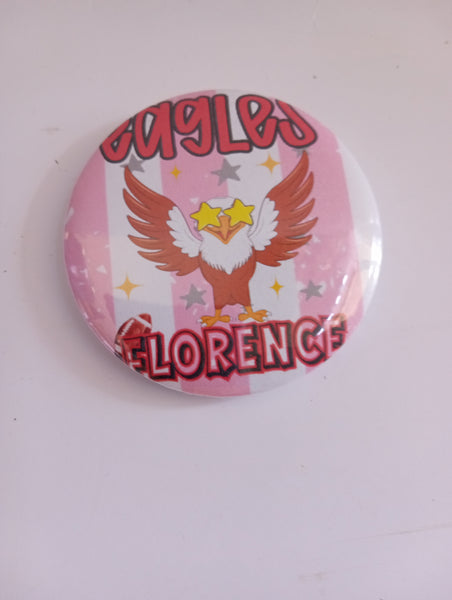 Small Mascot Pin-On Buttons – School Spirit & Team Pride Amanda Queen