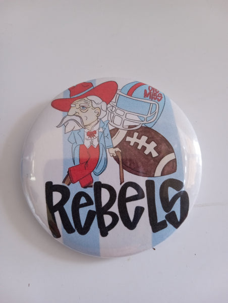 Small Mascot Pin-On Buttons – School Spirit & Team Pride Amanda Queen