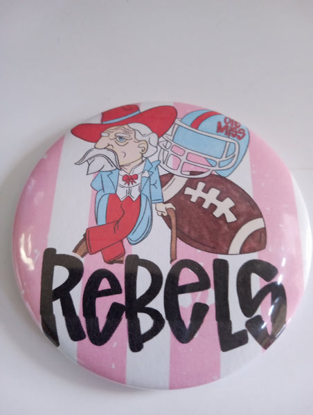 3"Mascot Buttons OhhMy! Gifts and Things, LLC