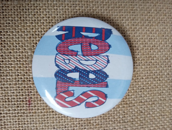 2.5"Small Mascot Pin-On Buttons – School Spirit & Team Pride Amanda Queen