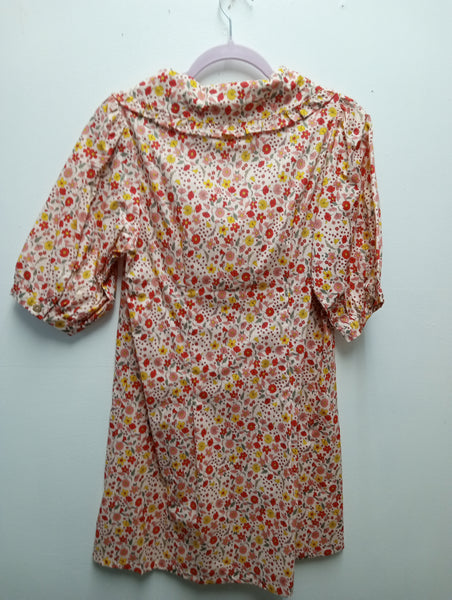 Umgee Multi color button down Floral Mini Dress Amanda Queen