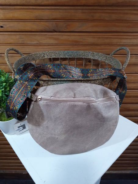10"X7" Faux Leather Half Moon Shoulder Crossbody Bag w/bohemian Strap OhhMy! Gifts and Things, LLC