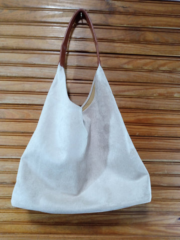 12"x 16" Faux Suede Hobo Bag w/inner Pouch Retro Shoulder Tote OhhMy! Gifts and Things, LLC