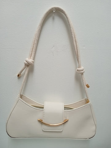11"x4" Crescent Shoulder bag w/gold moon Buckle/knotted strap OhhMy! Gifts and Things, LLC