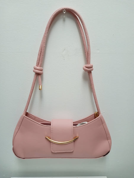 11"x4" Crescent Shoulder bag w/gold moon Buckle/knotted strap OhhMy! Gifts and Things, LLC