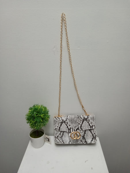 7 1/2"x 5" Women Snake Print Shoulder Bag w/chain strap OhhMy! Gifts and Things, LLC