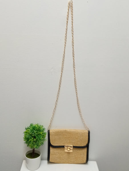 7"x6" Straw Woven Crossbody Bag | Boho Tassel Purse OhhMy! Gifts and Things, LLC