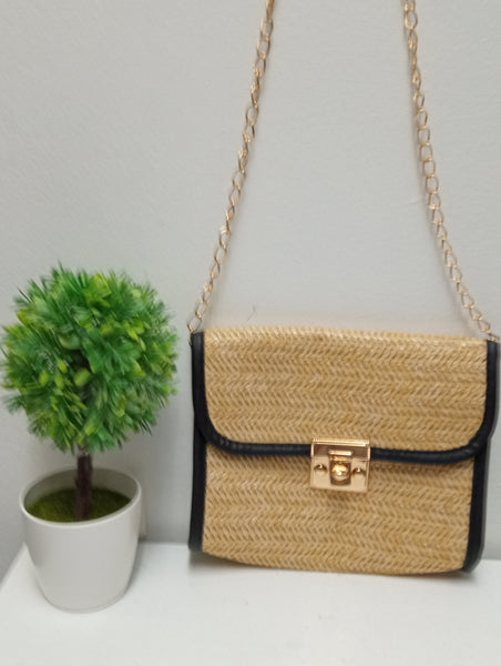 7"x6" Straw Woven Crossbody Bag | Boho Tassel Purse OhhMy! Gifts and Things, LLC