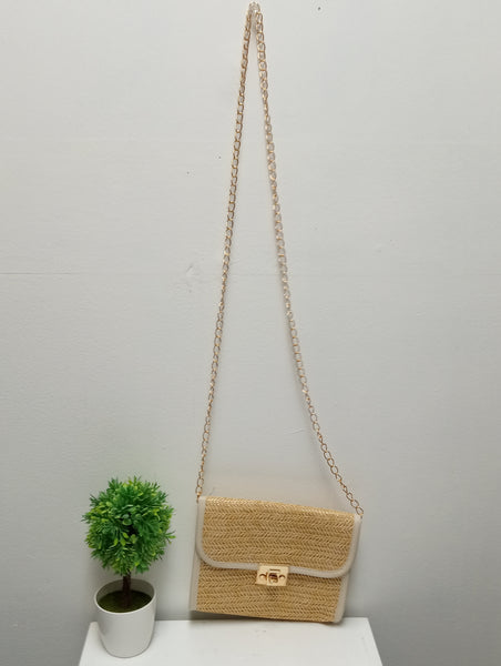 7"x6" Straw Woven Crossbody Bag | Boho Tassel Purse OhhMy! Gifts and Things, LLC