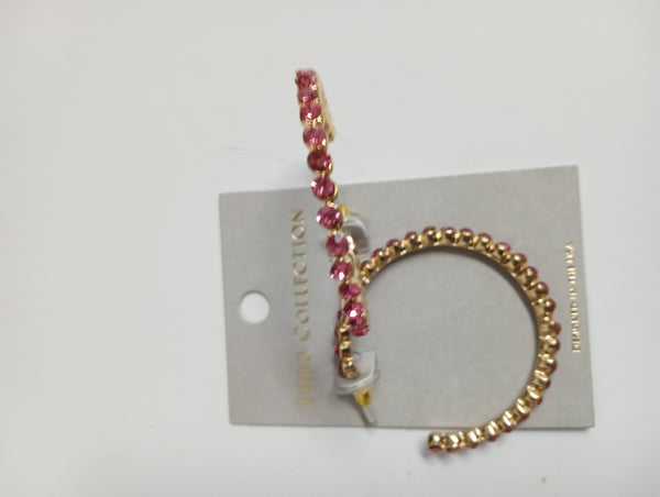 Large Rhinestone Hoop Stud Earrings | 4 Color Styles OhhMy! Gifts and Things, LLC