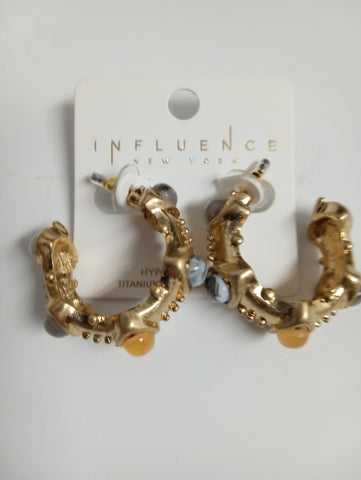 Influence Medium Hoop stud earrings Amanda Queen