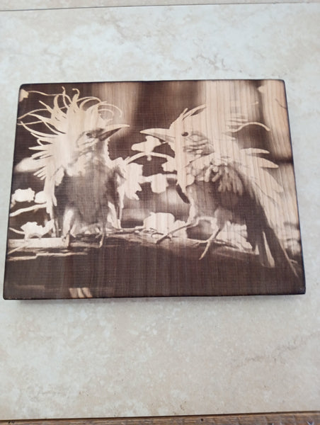 6 1/2" x 8 1/2"Handmade Burnt Wood Lasered Art Shelf Sitter | 9 Styles Rick Dantzler