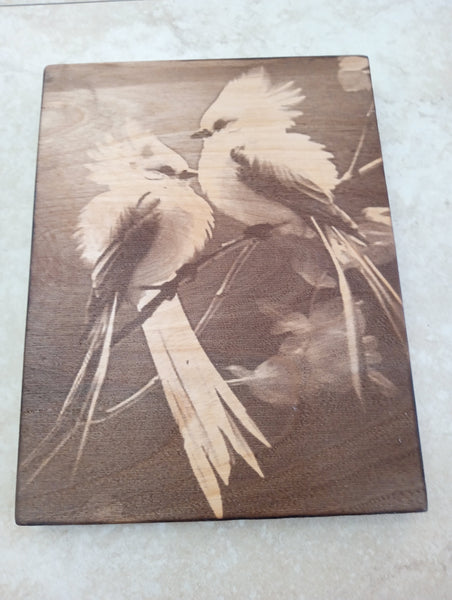 6 1/2" x 8 1/2"Handmade Burnt Wood Lasered Art Shelf Sitter | 9 Styles Rick Dantzler