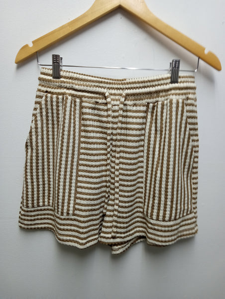 Zenana Ribbed Tan Short Set Amanda Queen