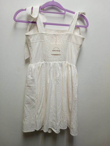 Mitto Mini Dress with Shoulder Ties Amanda Queen