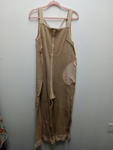 E.E.SOME Biege Jumpsuit w/tie back (inside out) Landon Ramsey-Maria Briones