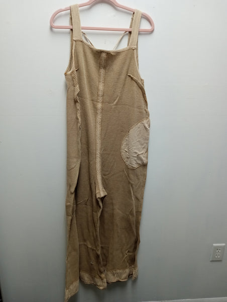 E.E.SOME Biege Jumpsuit w/tie back (inside out) Landon Ramsey-Maria Briones