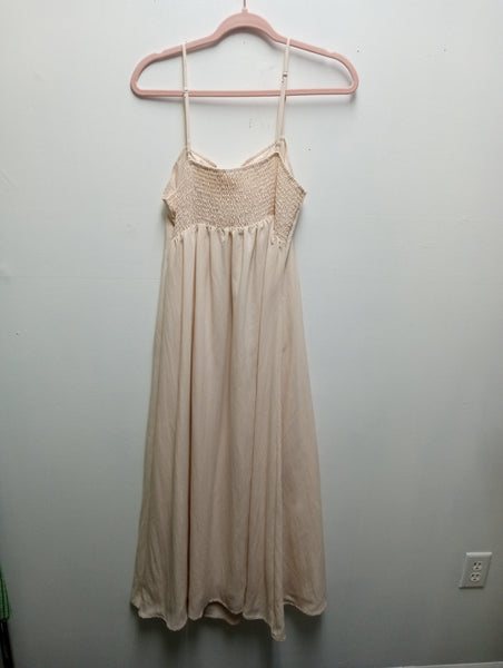 Blue Pepper Beige Spaghetti Strap Maxi Dress | M & L Landon Ramsey-Maria Briones