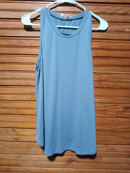 Preloved Ninexis sleeveless Large gray/blue top Debra Hodge