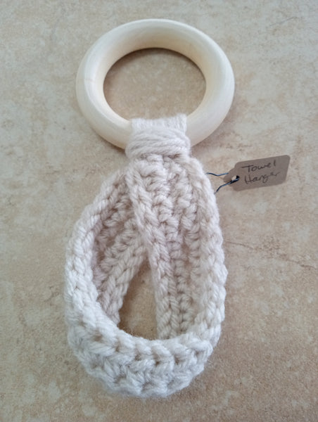 Handmade crochet Towel Hanger Hannah Bodker