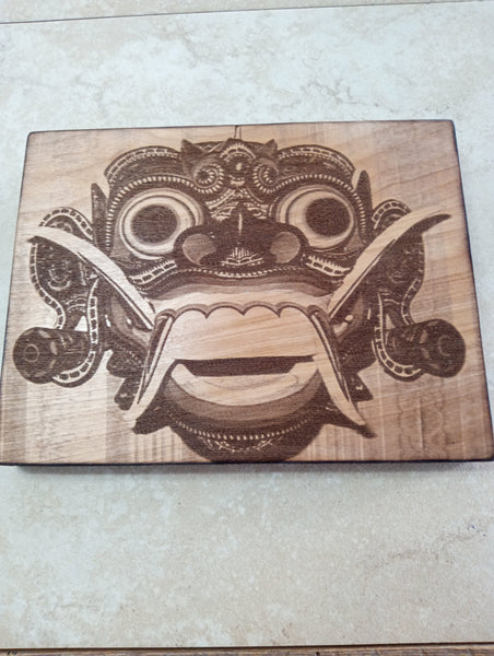 6 1/2" x 8 1/2"Handmade Burnt Wood Lasered Art Shelf Sitter Rick Dantzler