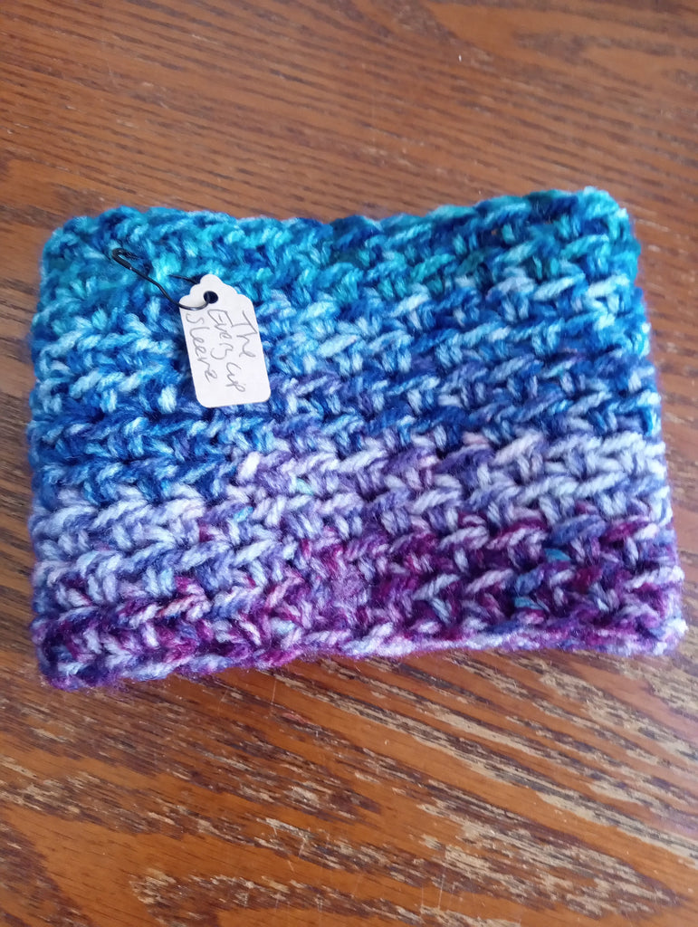 Handmade 3.5"x5.5" crochet Tie Dye "every cup" coozie Hannah Bodker