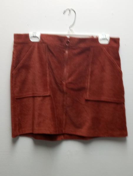 Prelove REWASH burnt orange Corduroy Jr Mini shirt Debra Hodge