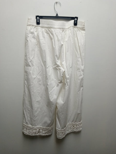 Preloved philosophy XL White pants 100% cotton w/tags Debra Hodge