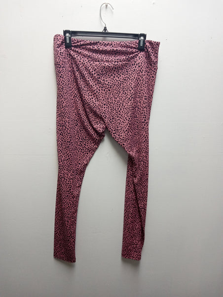 Preloved 143 Story Mauve/Black dots 1XL stretch/thin leggins Debra Hodge