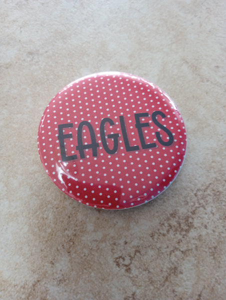 2.5"Small Mascot Pin-On Buttons – School Spirit & Team Pride Amanda Queen