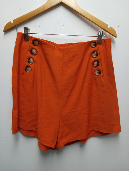 Naked Zebra Orange shorts w/buttons on front OhhMy! Gifts and Things, LLC