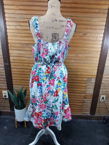 Grace & Emma XLarge Multi color floral dress w/spaghetti straps OhhMy! Gifts and Things, LLC