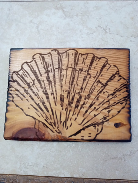 Handmade Burnt Wood Coastal Wall Decor | 6.5 x 8.5