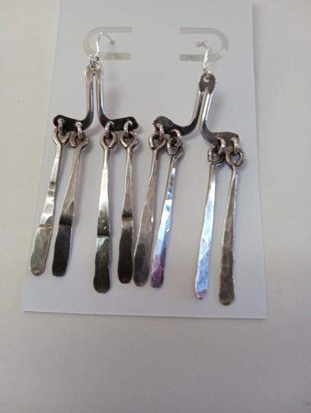 Silver-Colored Dangle Earrings | Versatile Statement Jewelry