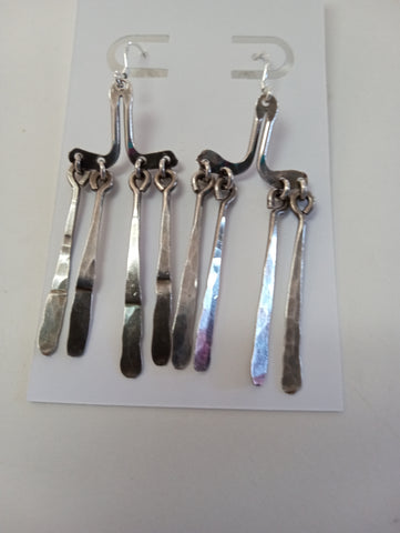 Silver-Colored Dangle Earrings | Versatile Statement Jewelry