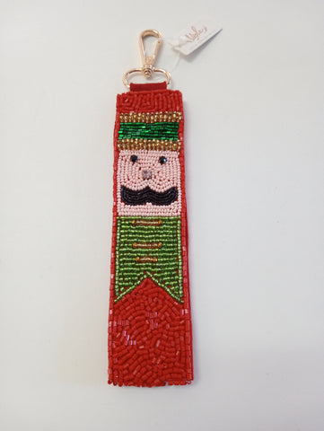 Viola 6.5-Inch Beaded Christmas Keychain | Holiday Gift