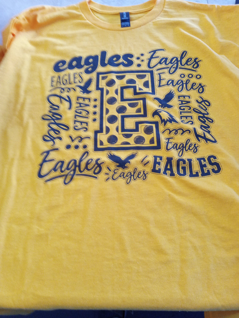 Custom prints on provided shirts for Crystal Dunlap
