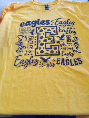 Custom prints on provided shirts for Crystal Dunlap