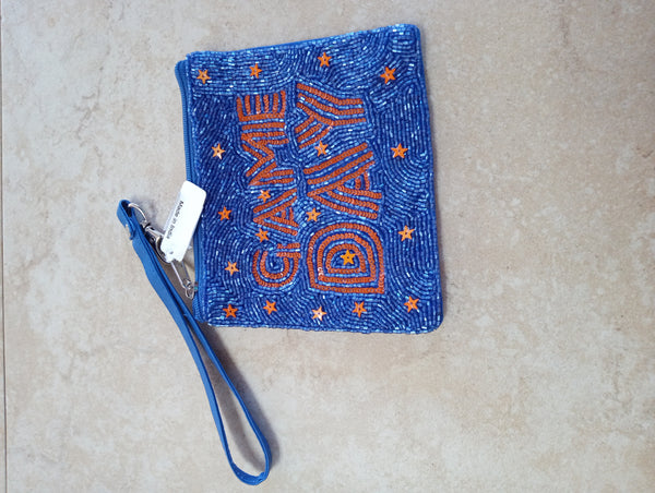 Beaded football Coin Bag