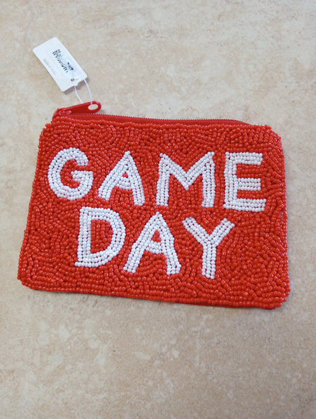 Beaded football Coin Bag