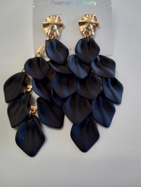 3"long Clay Petal stud earrings