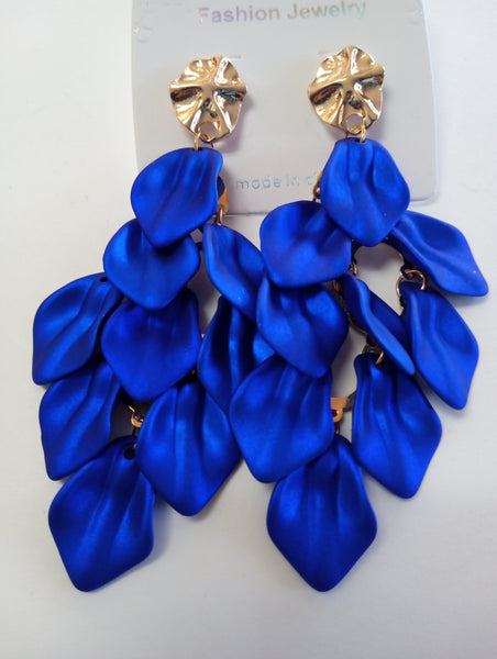 3"long Clay Petal stud earrings