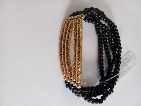 Slip on stretch bracelets w/multiple strands