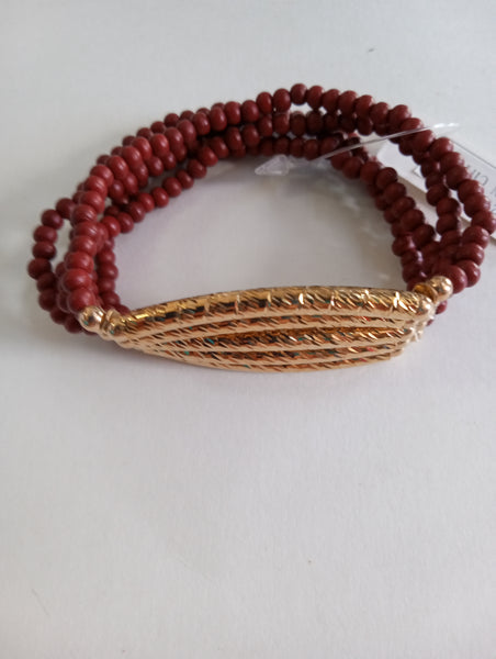 Slip on stretch bracelets w/multiple strands