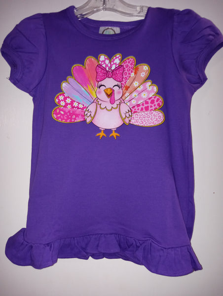 BB girls Dress w/ Multi Color Turkey